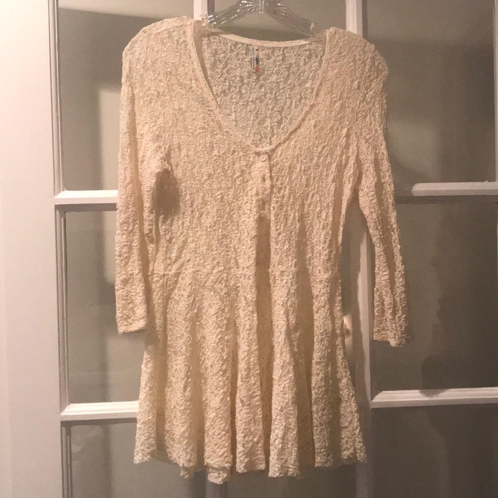 Free people lace peblum top